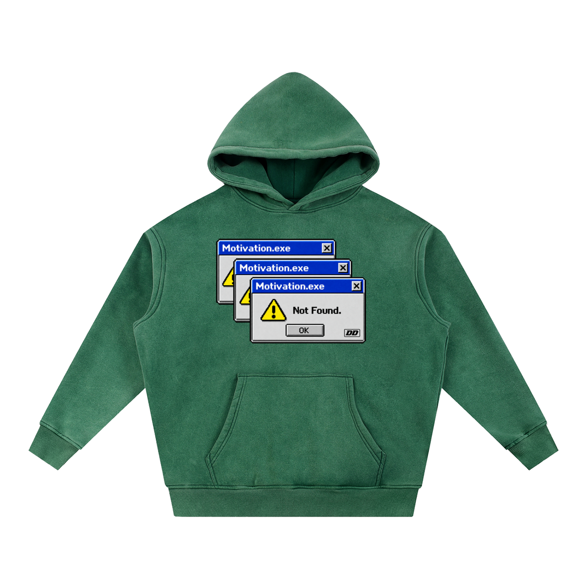 Motivation.exe – Not Found Hoodie