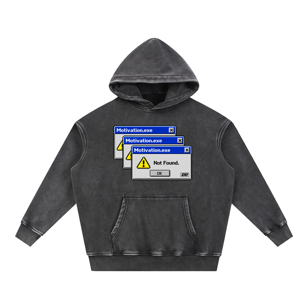 Motivation.exe – Not Found Hoodie