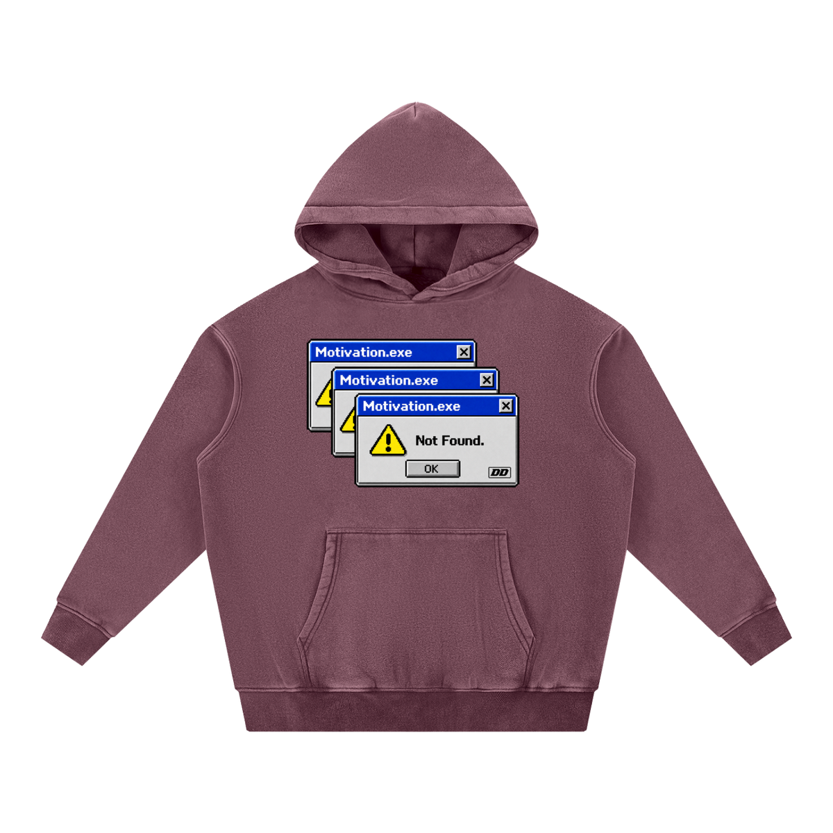 Motivation.exe – Not Found Hoodie