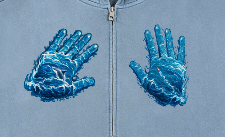 Tidal Hands Zip Hoodie